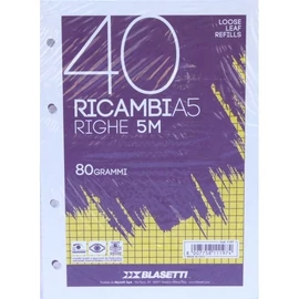 GYŰRŰSKÖNYV betét A5/40lap kockás Blasetti Ricambi fehér 1197