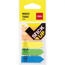 LAPJELÖLŐ DELI  44x12mm Stick Up 5x20lap  nyílalakú