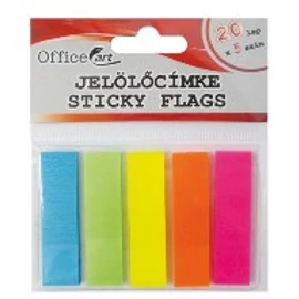 LAPJELÖLŐ neon írható OFA 12x45mm  5*20lap  5szín