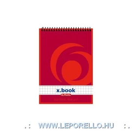 NOTESZ spirál A6 HERLITZ 50lap x.book  =,# (kockás, 110635)
