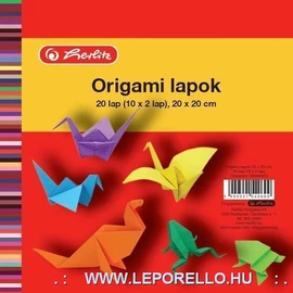 ORIGAMI LAPOK 20*20cm HERLITZ 20lap/cs.