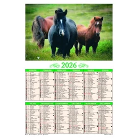 *27454 PLAKÁTNAPTÁR 2026 A3 GOLD  mintás