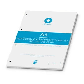 STUDENT betét A4 BOXER 50lap kockás/vonalas (kockás, 7490127001)