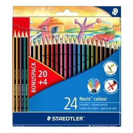 SZÍNES CERUZA 20+4 STAEDTLER &quot;Noris Clolour&quot;  hatszögletű