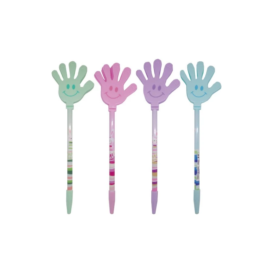 Golyóstoll School Art tapsoló kéz színes, kupakos