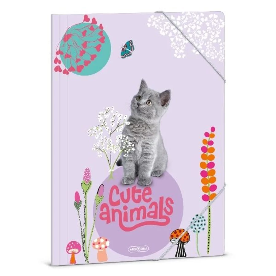 GUMIS DOSSZIÉ A4 ARS UNA vegyes minta (Cute Animals Cat, D09082ACA5368)