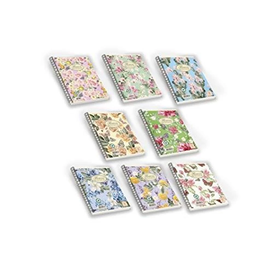 *04825 FÜZET spirál A4 PIGNA kockás 60lap Nature flowers