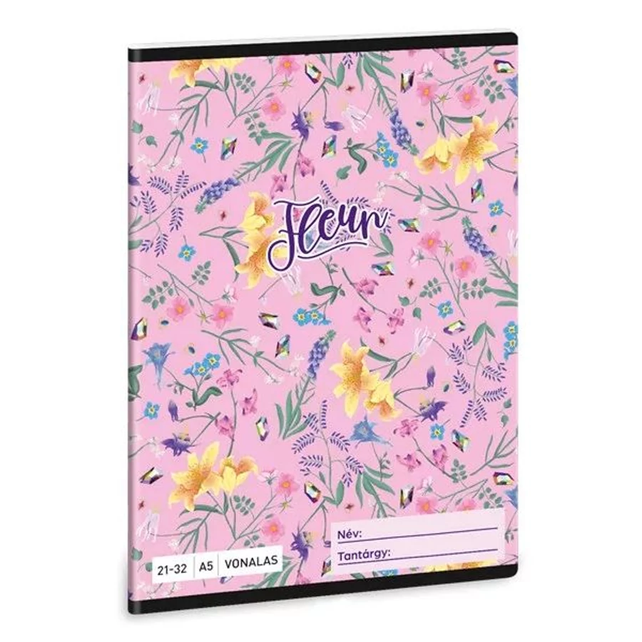 FÜZET A5 ARS UNA vonalas 21-32 vegyes minta (Fleur, 53623669)