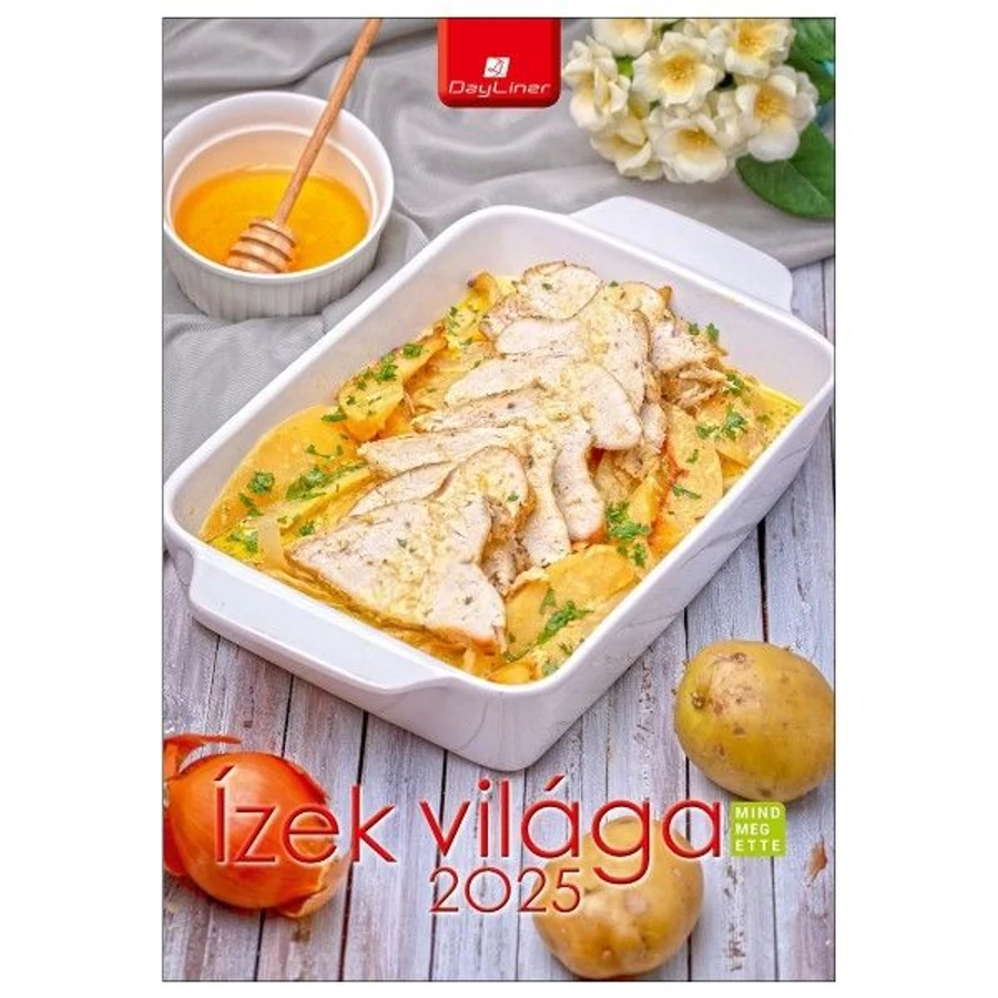 *07430 FALINAPTÁR 2025 recept Izek világa  Dayliner spirálozott FA-ÍV-B4  23*33