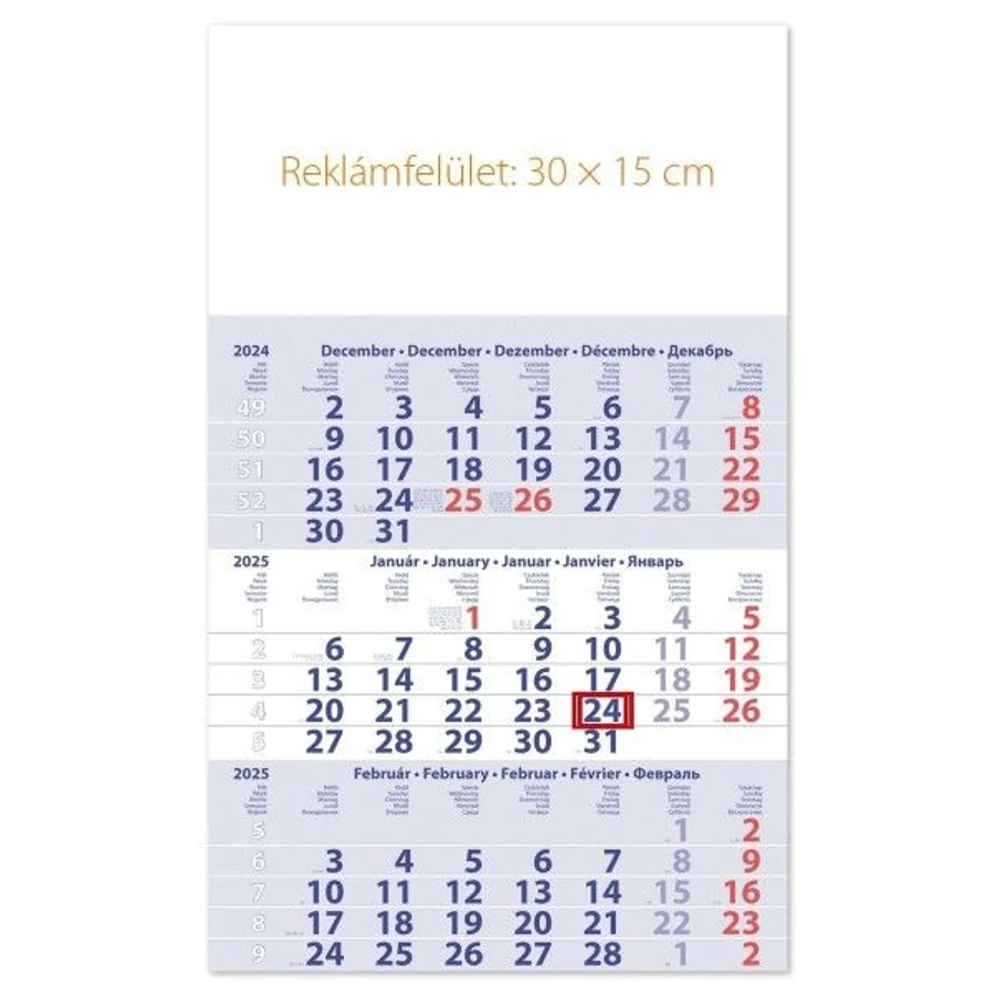 *09606 FALINAPTÁR SPEDITŐR 2025 1 tömbös 3 havi Primus SP1-PRCB kép nélkül