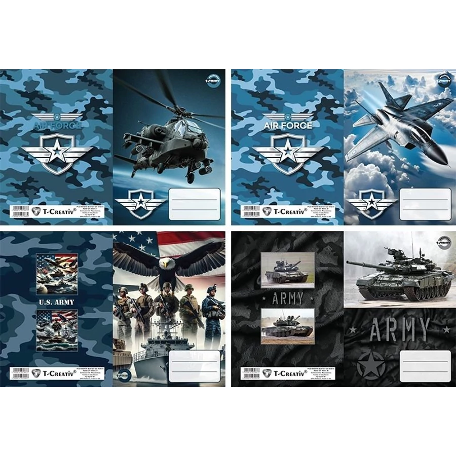 *13019 FÜZETBORITÓ A5 T-Crea mintás