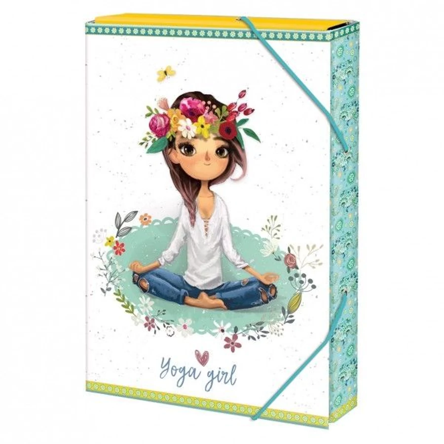 *14651 FÜZETBOX A4 ARGUS  Yoga Girl/Segments  1231-03..