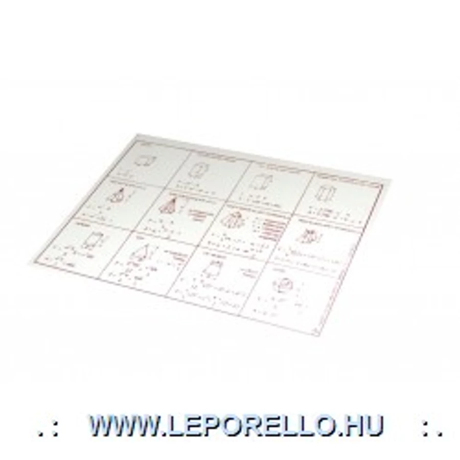 *17983 MÉRTÉKEGYSÉGEK téridomtáblázat/felszín-térfogat számítás   műa