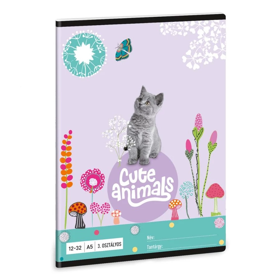 FÜZET A5 ARS UNA 3.oszt 12-32 vegyes minta (Cute Animals-Kitten, 53603685)