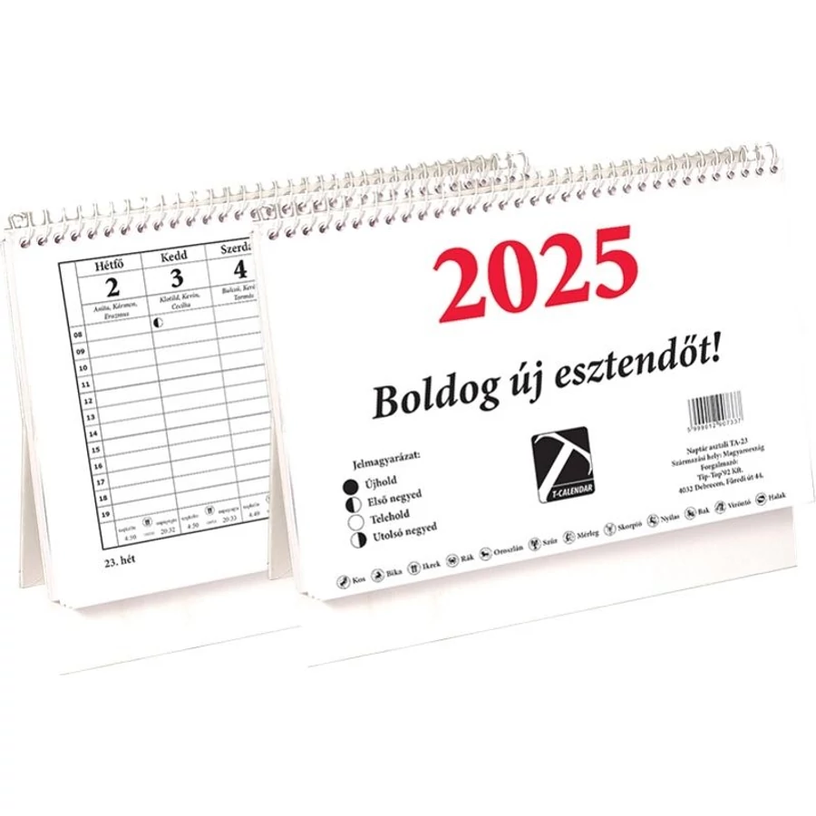 *18569 NAPTÁR asztali  23 TA T-Calendar 2025