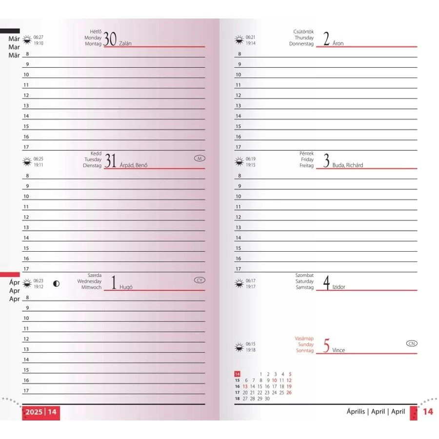 *18820 ZSEBNAPTÁR 2025 heti álló Realsystem-5811 Picture