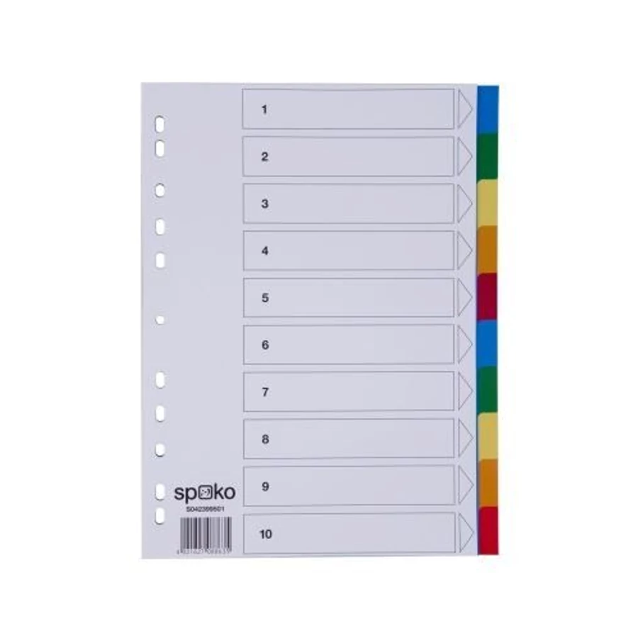 *22836 REGISZTERES ELV. A4 10 szin 2*5 szin müa. SPOKO-423