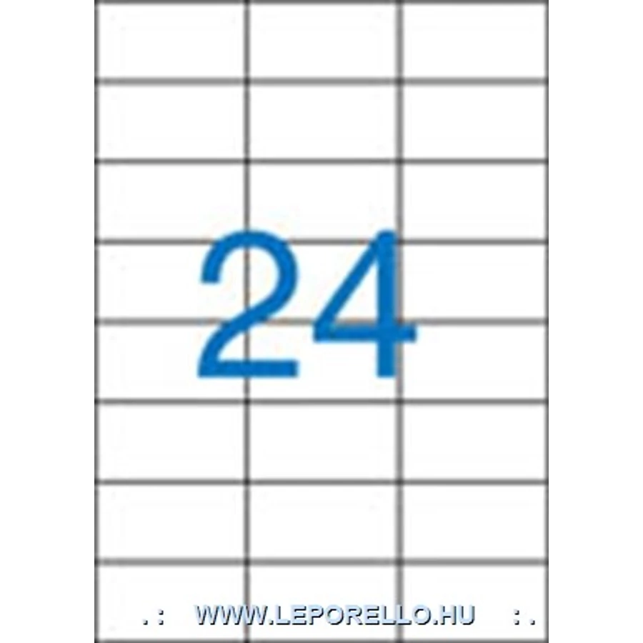 ETIKETT VICTORIA  A4 70x37  3pályás 2400db  w 100ív/dob