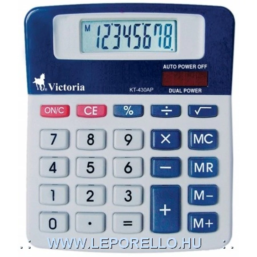 *24407 SZÁMOLÓGÉP Victoria asztali KT-430AP 8dig w