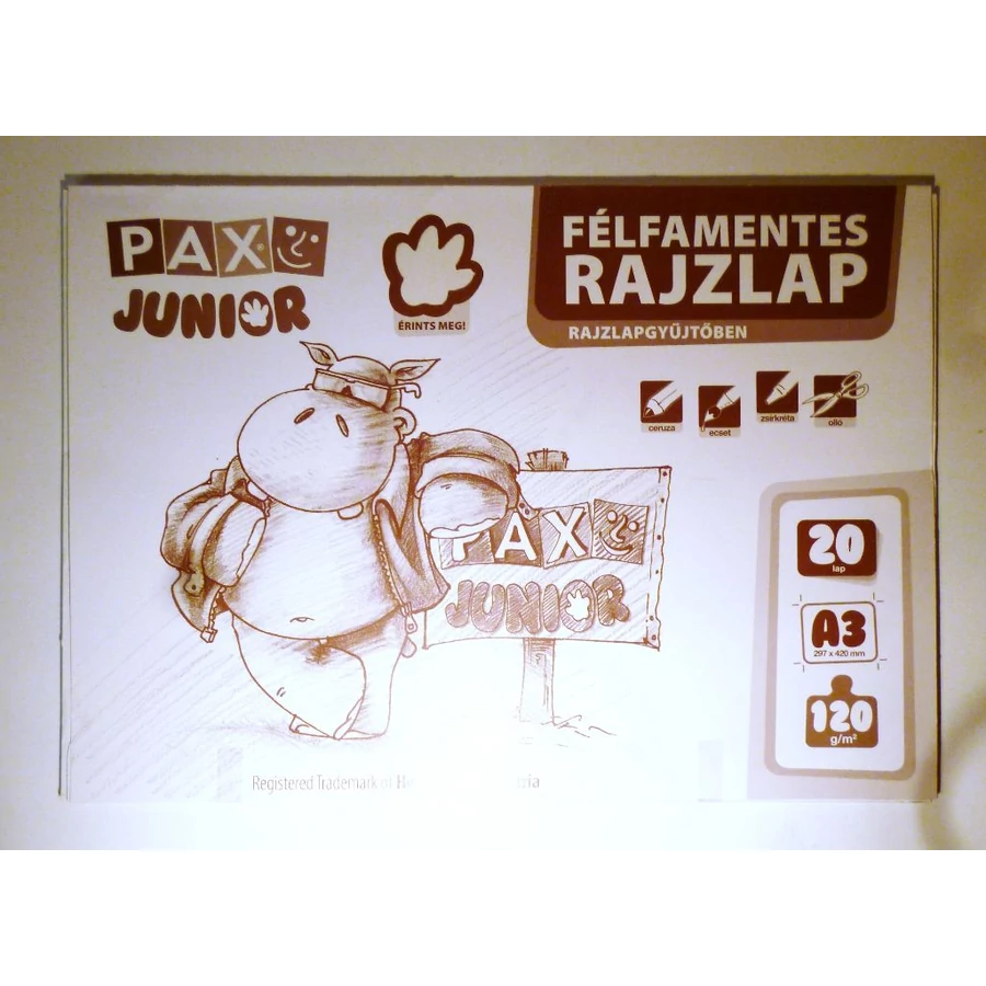 *24666 RAJZLAP A3 félfamentes PAX Junior 20iv 120g