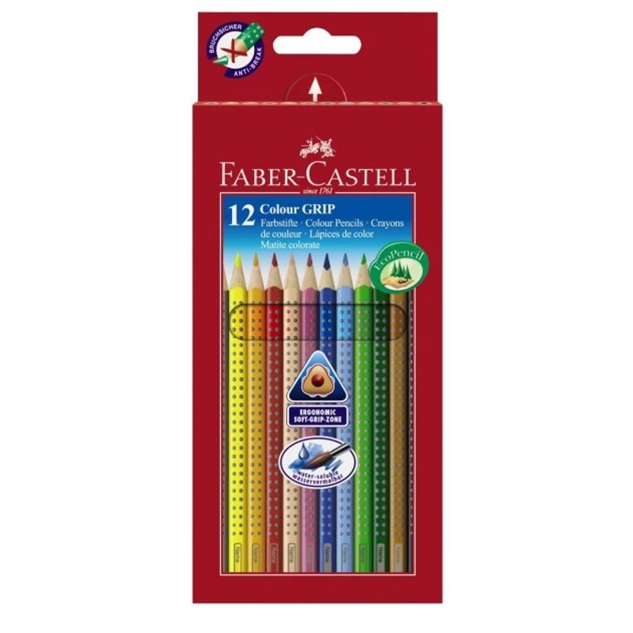 *24729 SZÍNESCERUZA 12 FABER Castell Grip GUMIS 112412