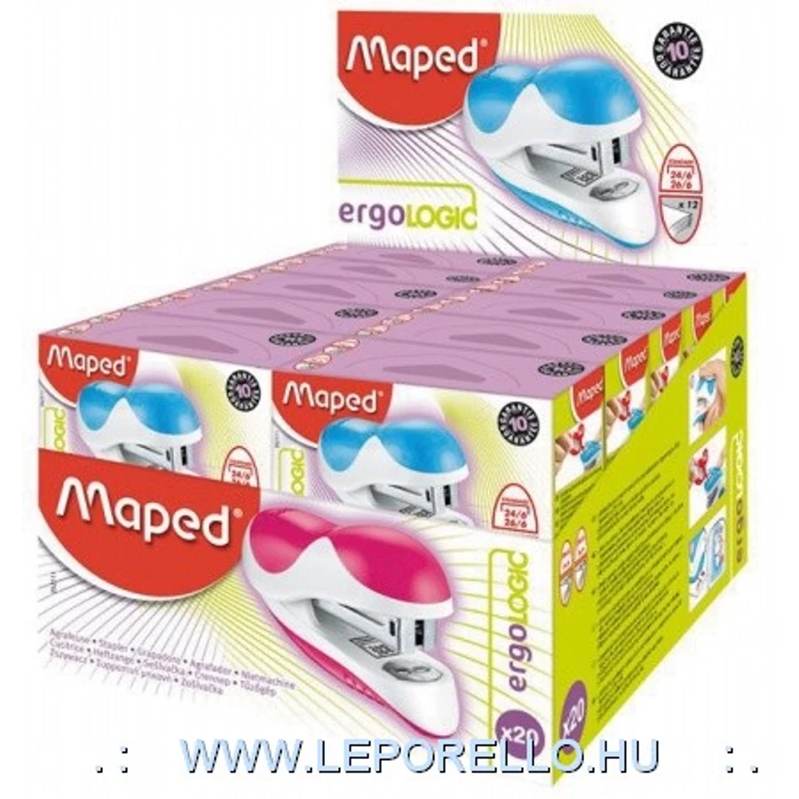 *24750 TŰZŐGÉP mini 24/6 MAPED ERGOLOGIC fém 15lap
