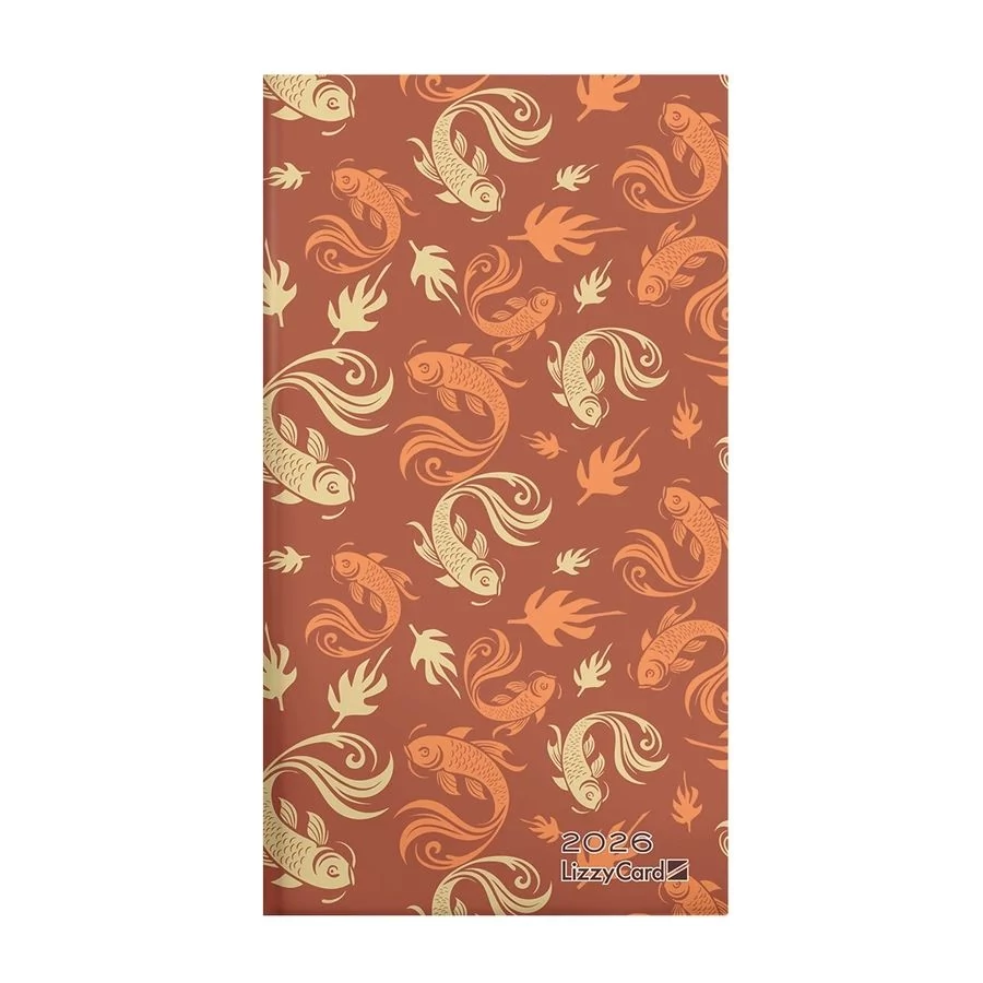 *25125 ZSEBNAPTÁR 2026 heti Lizzy design fekvő 9.4*17cm