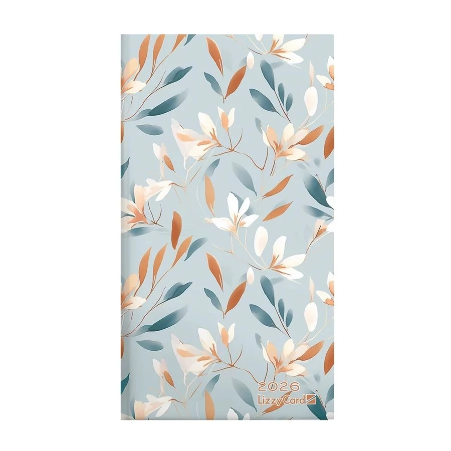 *25125 ZSEBNAPTÁR 2026 heti Lizzy design fekvő 9.4*17cm