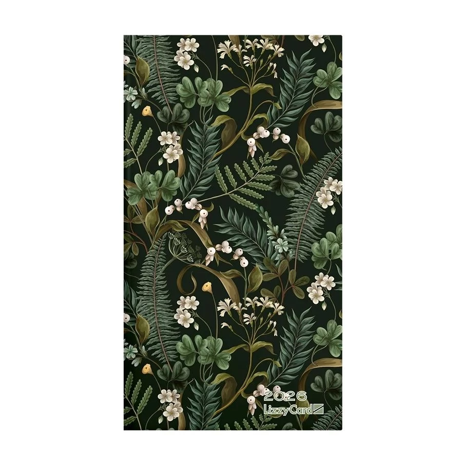 *25125 ZSEBNAPTÁR 2026 heti Lizzy design fekvő 9.4*17cm