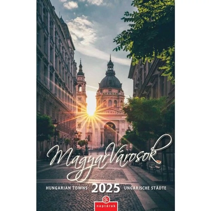 *25155 FALINAPTÁR 2025 Magyar városok CSG spirálozott FN082 21*32cm