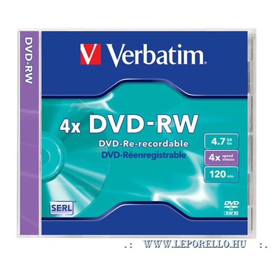 *25796 DVD-RW VERBATIM 4.7 GB, 4x, újraírható