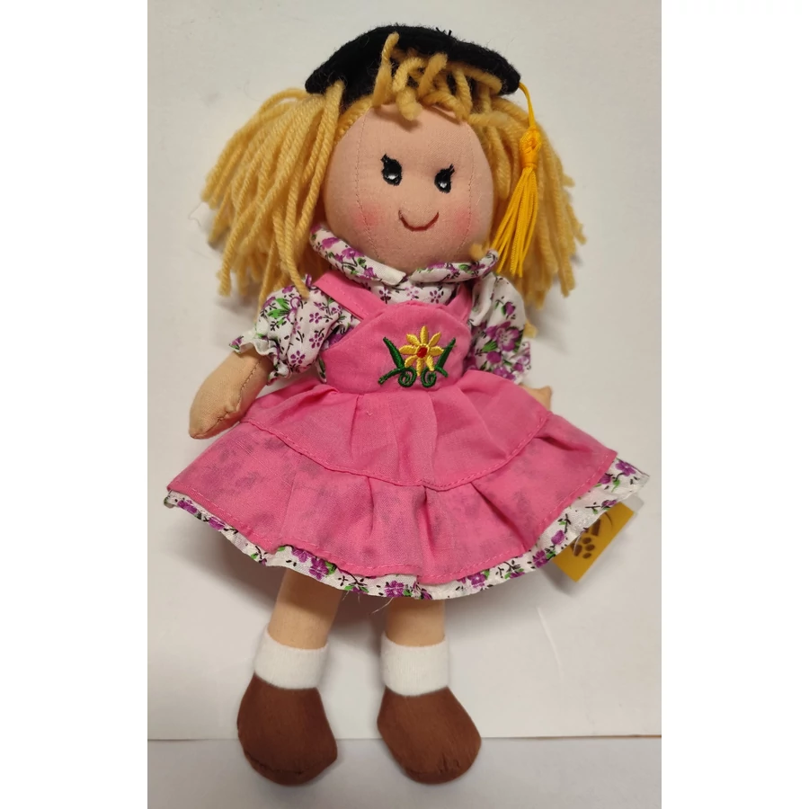 *26080 BALLAGÓ LÁNY rózsaszín ruhában, textil
