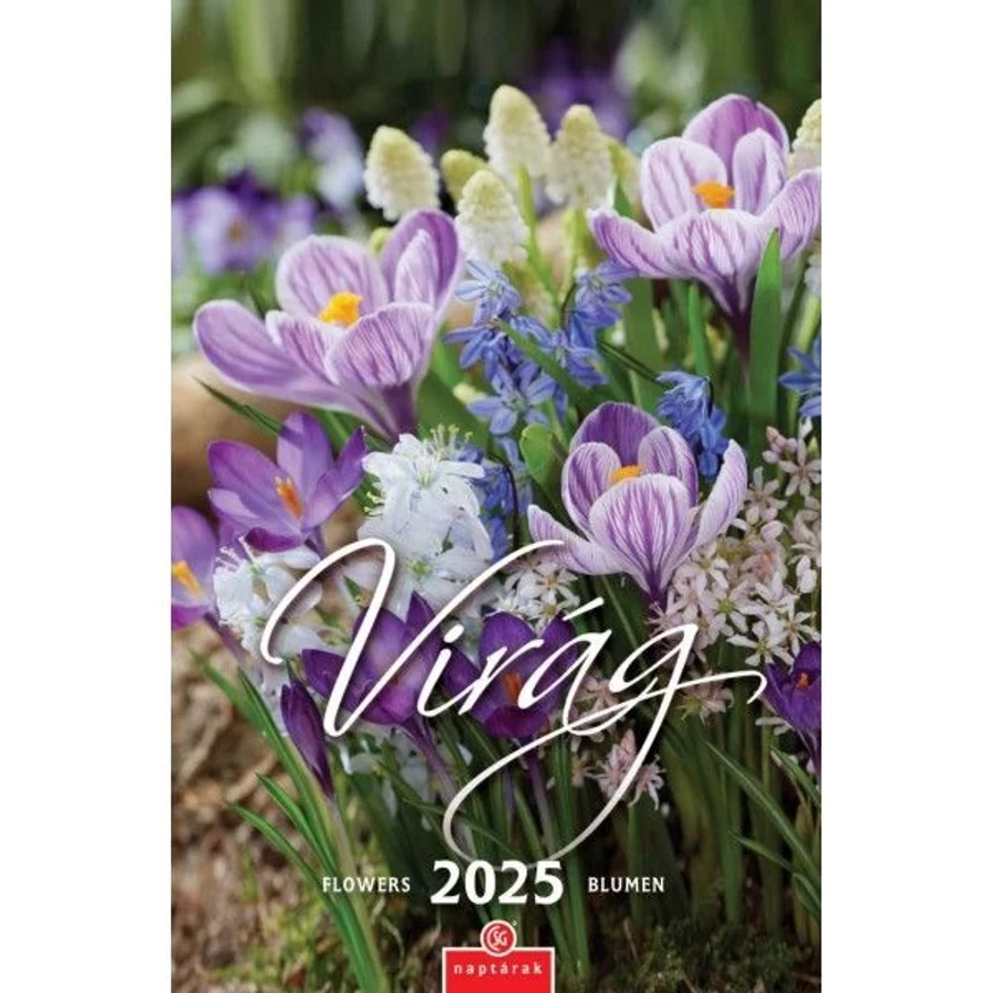 *27363 FALINAPTÁR 2025 Virág CSG spirálozott FN085  21*32cm