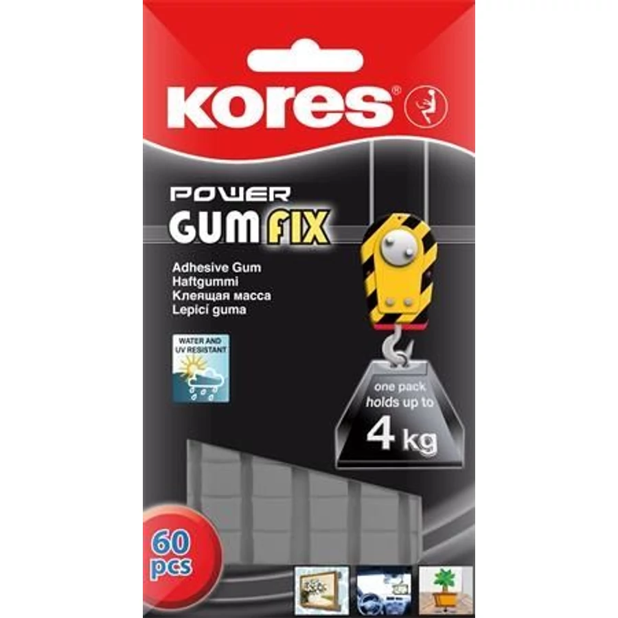 *28872 RAGASZTÓ gyurma KORES extra erős "Power Gumifx" 60db/cs
