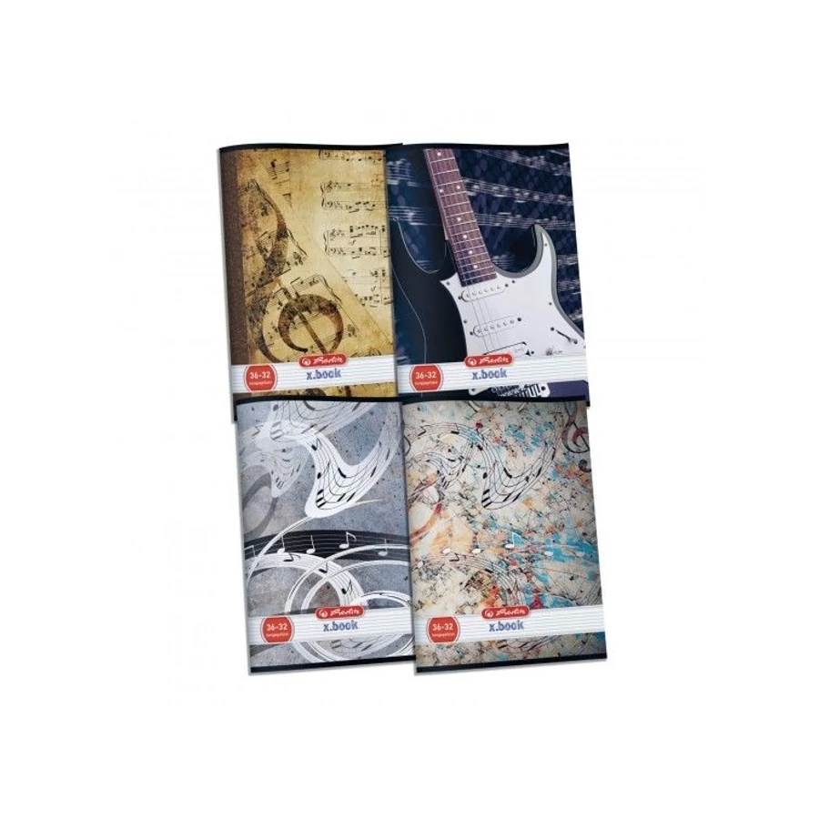 *29539 FÜZET A5 HERLITZ hangjegy  36-32 Design