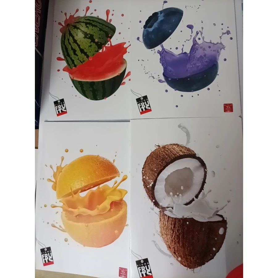 *29824 FÜZET A4 PIGNA kockás 42lap Fruits