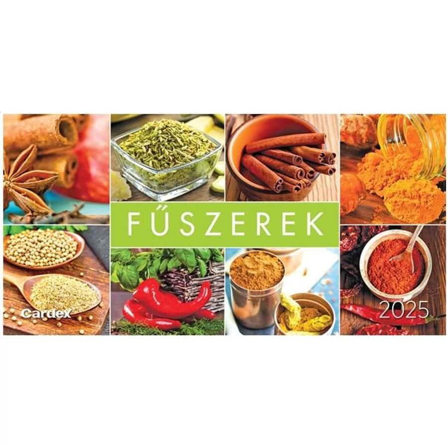 *30112 NAPTÁR asztali KÉPES 2025 Cardex Fűszerek, Barátaink az állatok, Csod. természet,