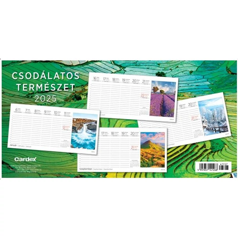 *30112 NAPTÁR asztali KÉPES 2025 Cardex Fűszerek, Barátaink az állatok, Csod. természet,
