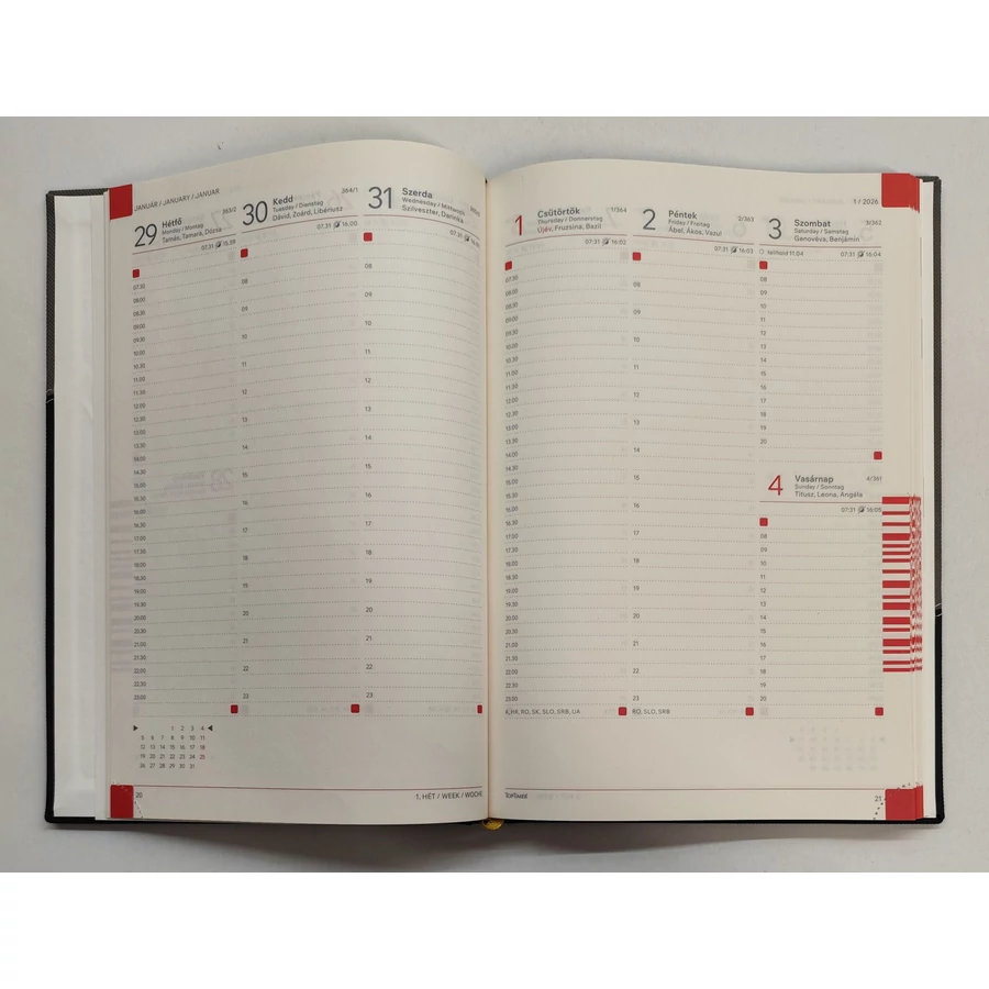 *30478 HATÁRIDŐNAPLÓ 2026 B5 heti TOPTIMER