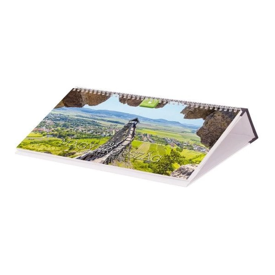 *30905 NAPTÁR asztali KÉPES 2025 Magyarország PVC talp fekvő Dayliner 32*15