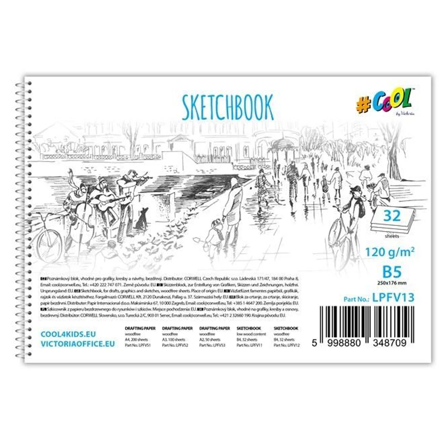 *31901 VÁZLATFÜZET B5-32lap famentes VICTORIA