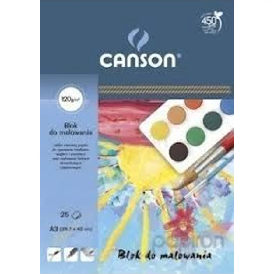 *32342 FESTŐTÖMB A4 famentes Canson  hófehér 25ív/120g " Vizfestékes "