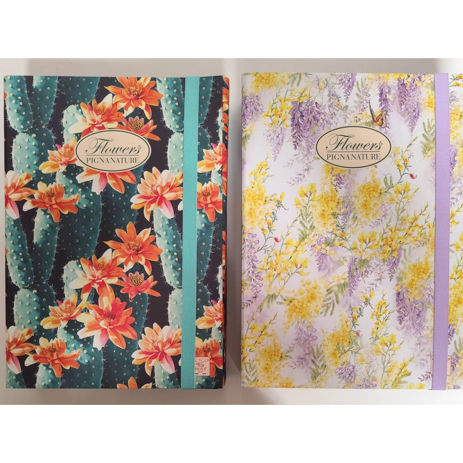 *32628 FÜZETBOX A4 PIGNA Nature Flowers 7cm