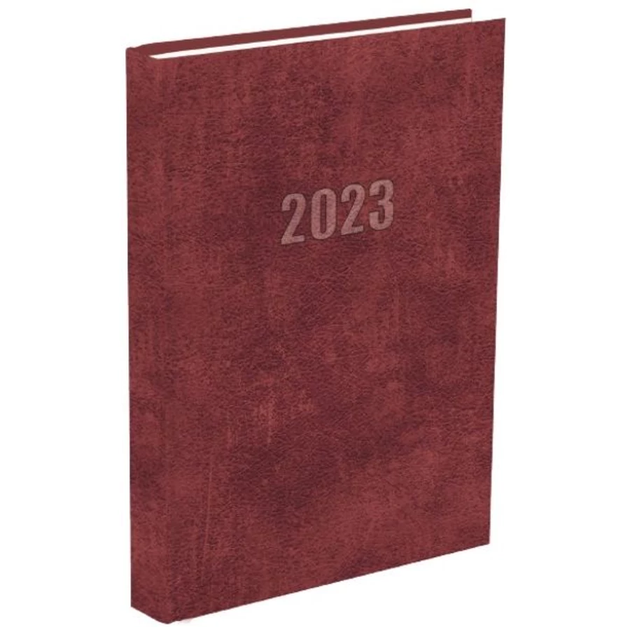 *33133 HATÁRIDŐNAPLÓ 2023 A5 napi T-Calendar Baladek Casina Balacron bordó
