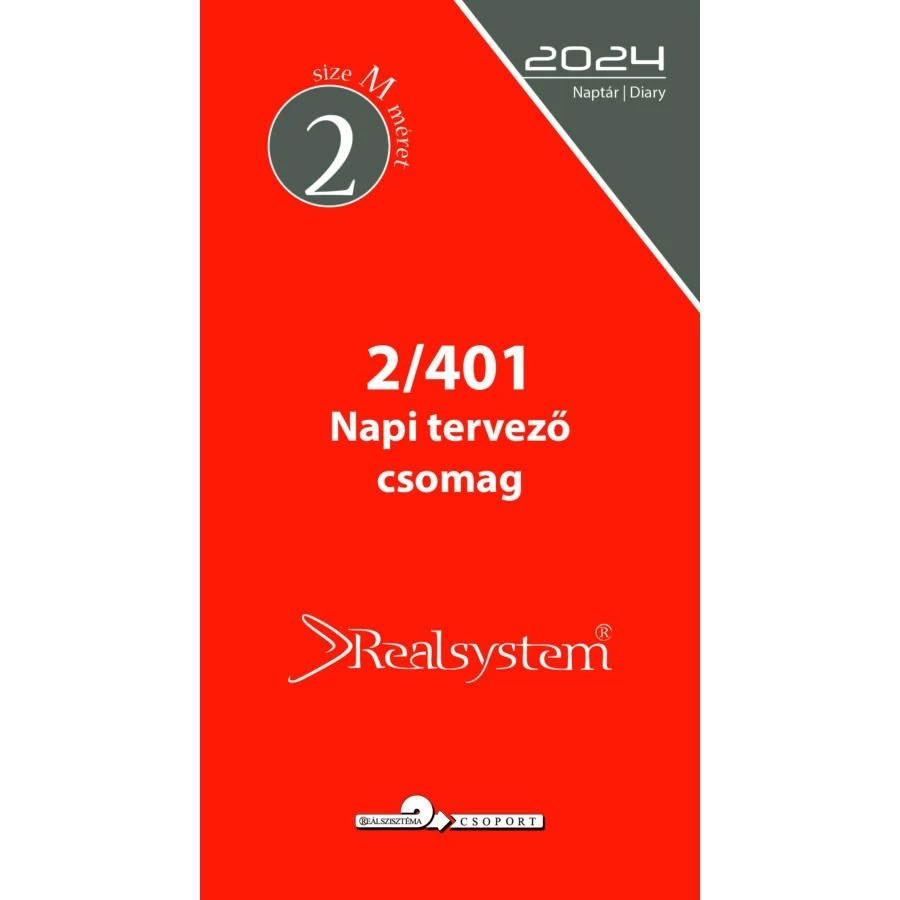 *33896 NAPTÁR betét Realsystem A6 napi "M" 2/401