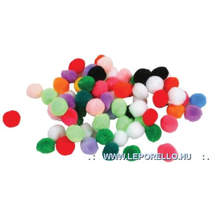 *34282 POM-POM dekor 30mm színes CRE ART 30db/csom