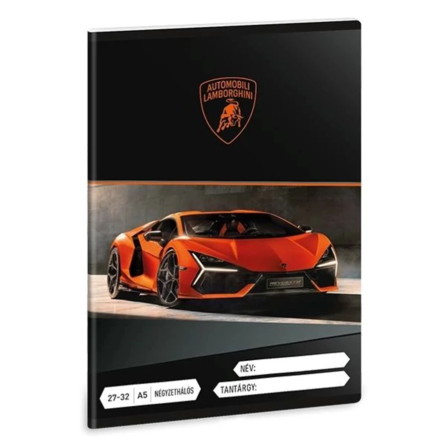 *35478 FÜZET A5 ARS UNA kockás  27-32 Lamborghini