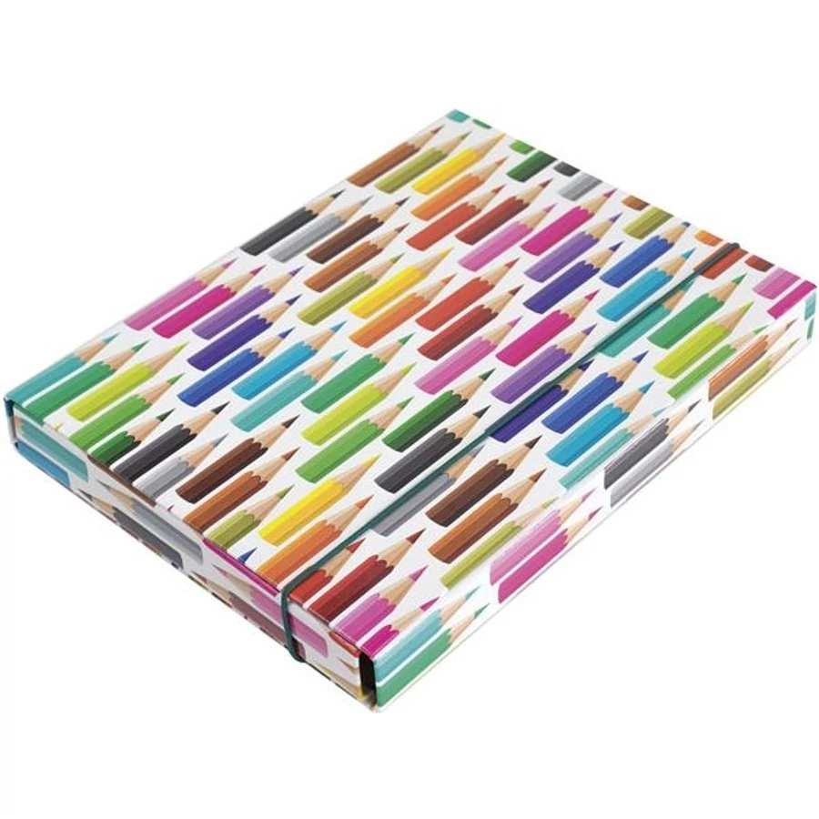 *37485 FÜZETBOX A4 LAU színes, mintás
