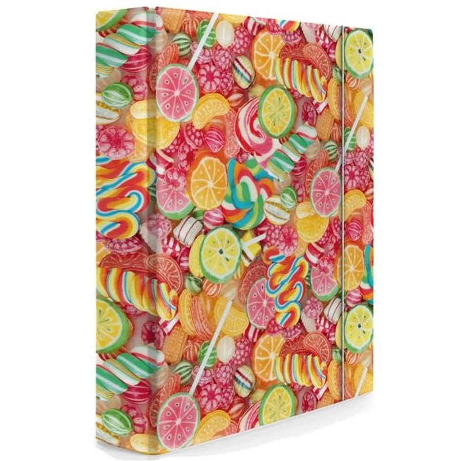 *37485 FÜZETBOX A4 LAU színes, mintás