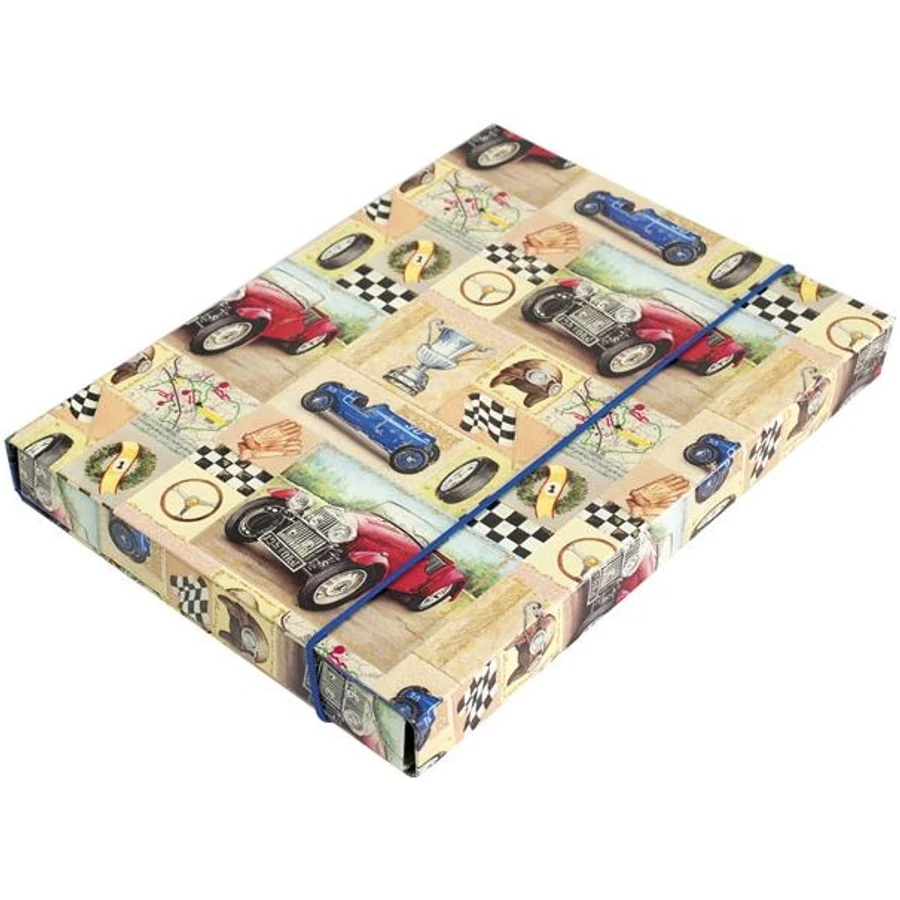 *37485 FÜZETBOX A4 LAU színes, mintás